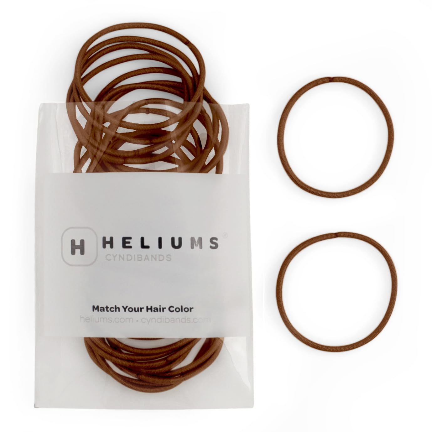 Elásticos Heliums envase 40 para pelo delgado, fáciles de usar.
