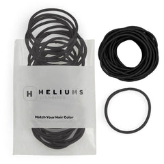 Heliums lazo delgado negro 2 mm, sujeción estable para cabello fino.