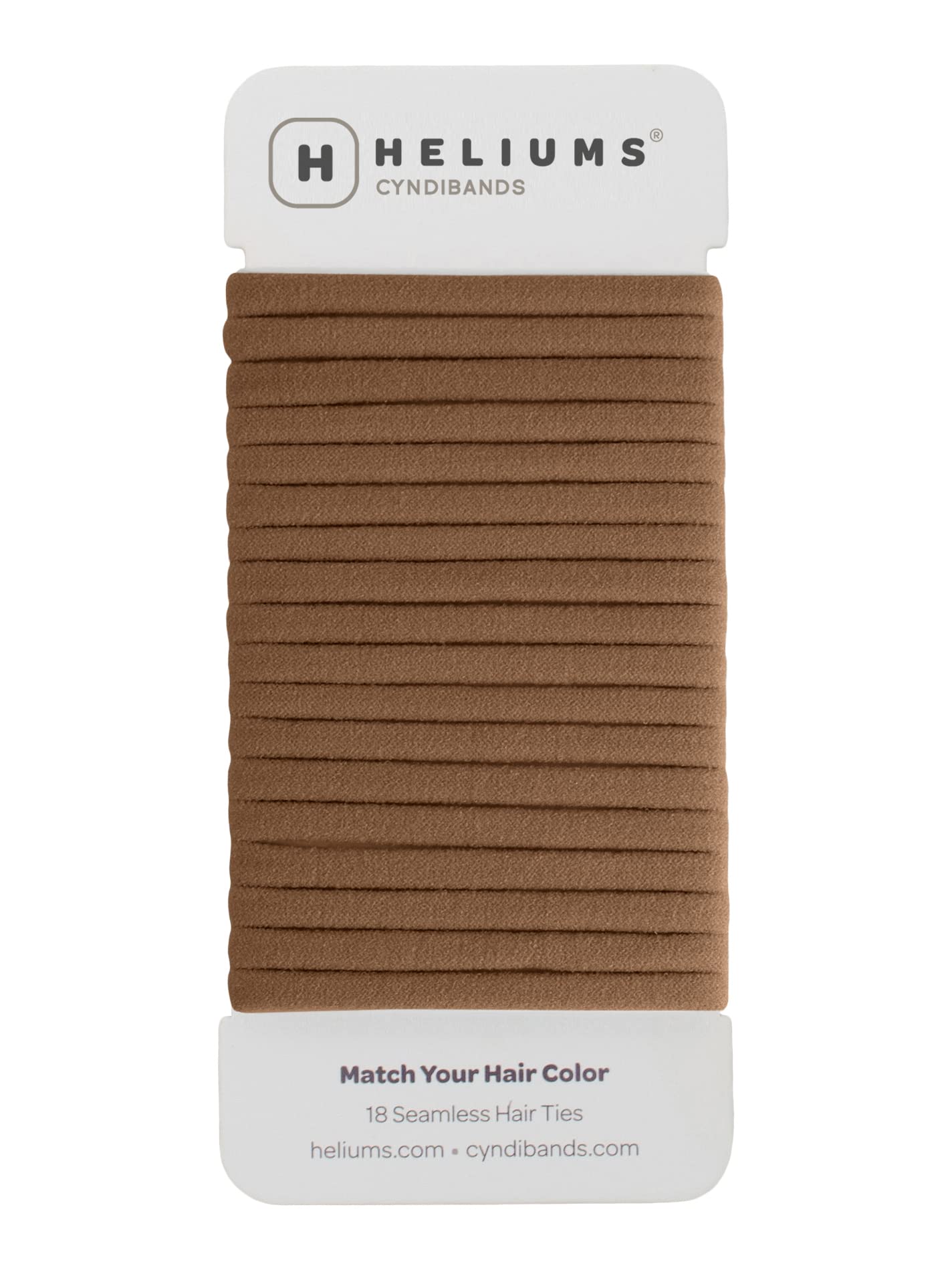 Heliums Lazos de Pelo Sin Costuras marrón claro 6mm, sujeción suave para cabello fino.