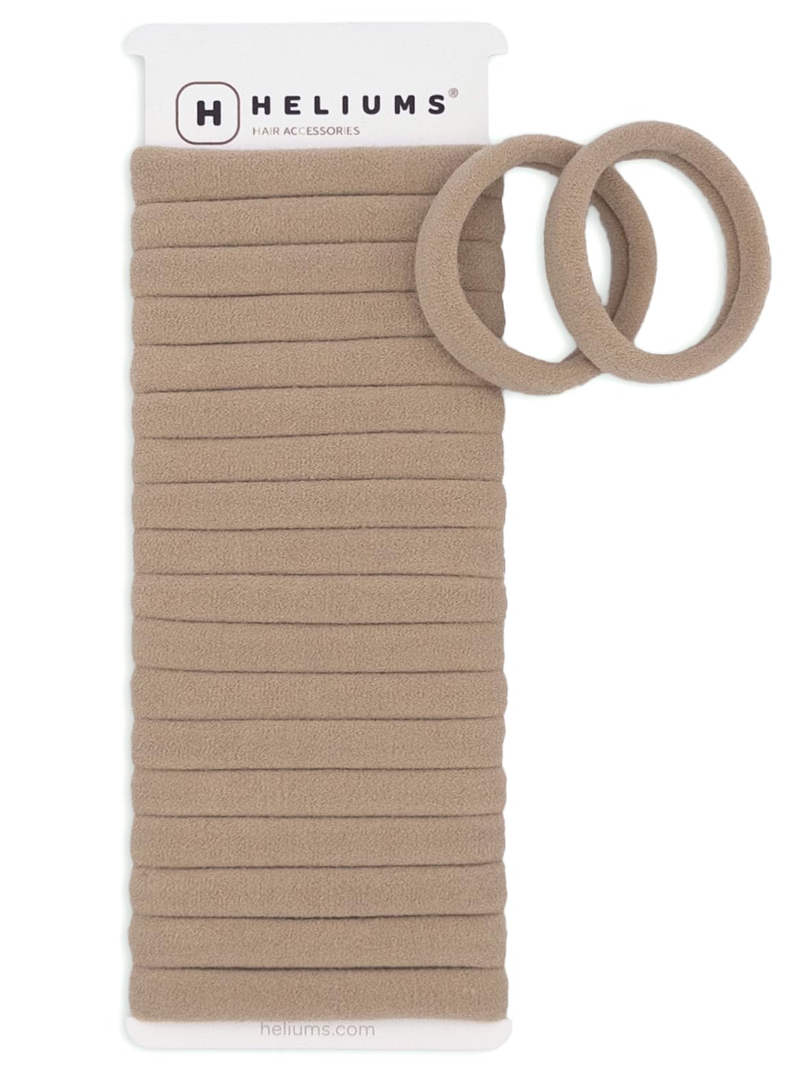 Heliums ligas para pelo suaves sin daño, ideales para coletas diarias.