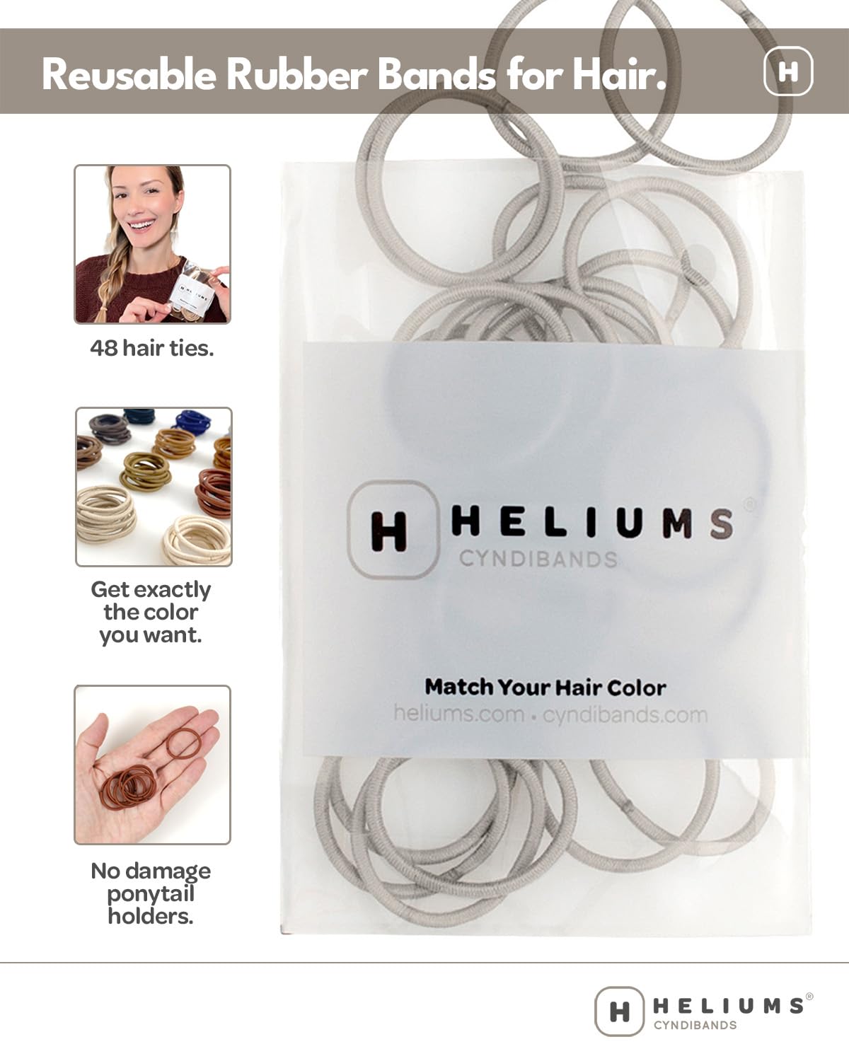 Heliums paquete de 48 lazos para cabello