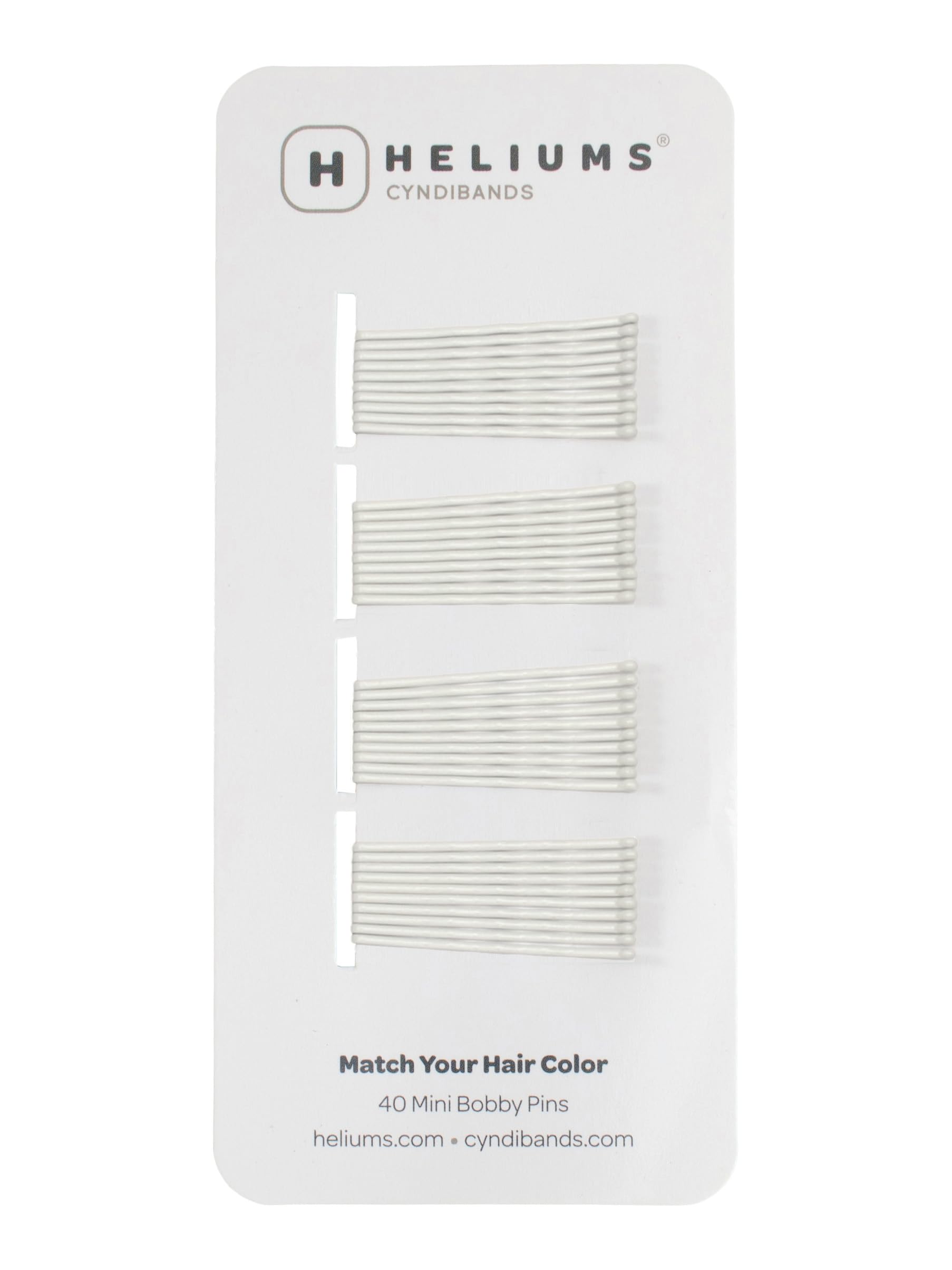 Pinzas mini Heliums blancas de 1,5 pulgadas para cabello fino.