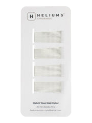 Pinzas mini Heliums blancas de 1,5 pulgadas para cabello fino.