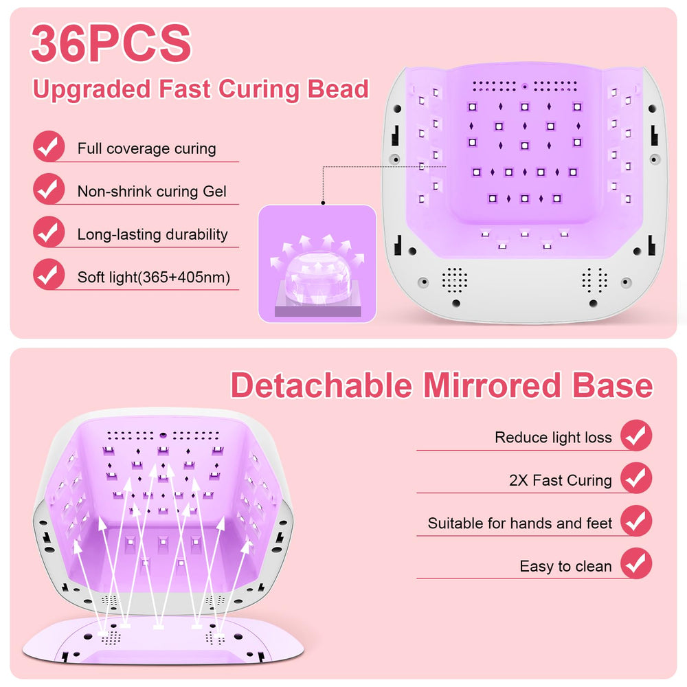HELIVIVE 36-led UV beads deliver even curing during sessions.