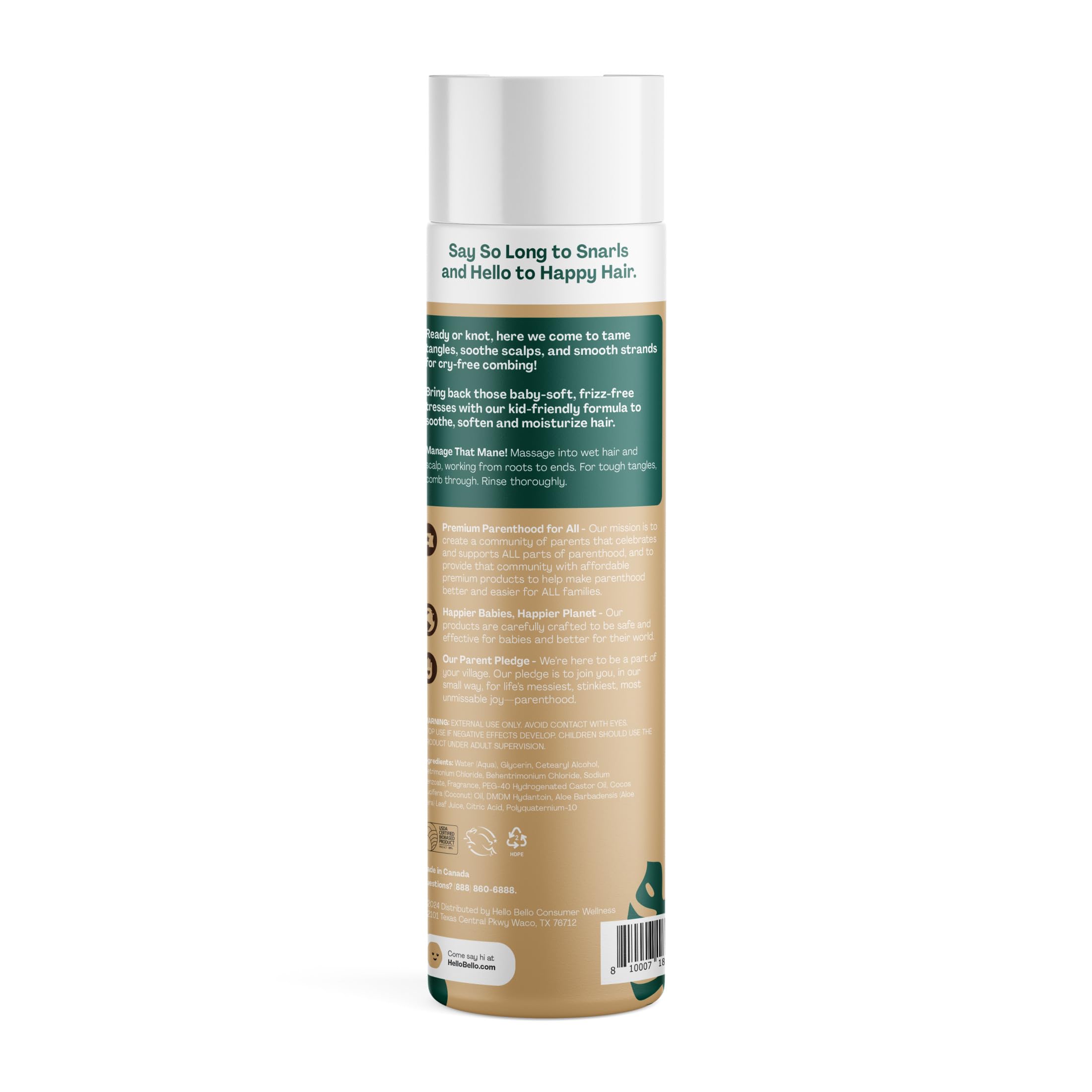 Hello Bello Kids Conditioner creamy texture close-up for gentle detangling