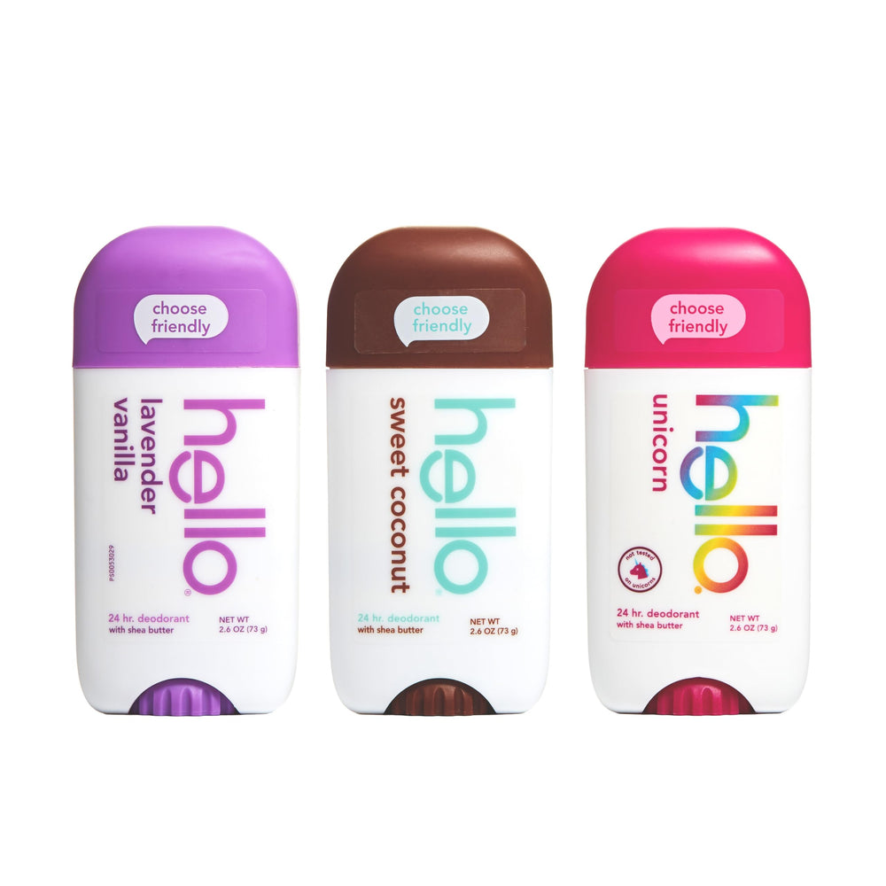 desodorante hello Vegano, dermatológicamente probado para uso ético