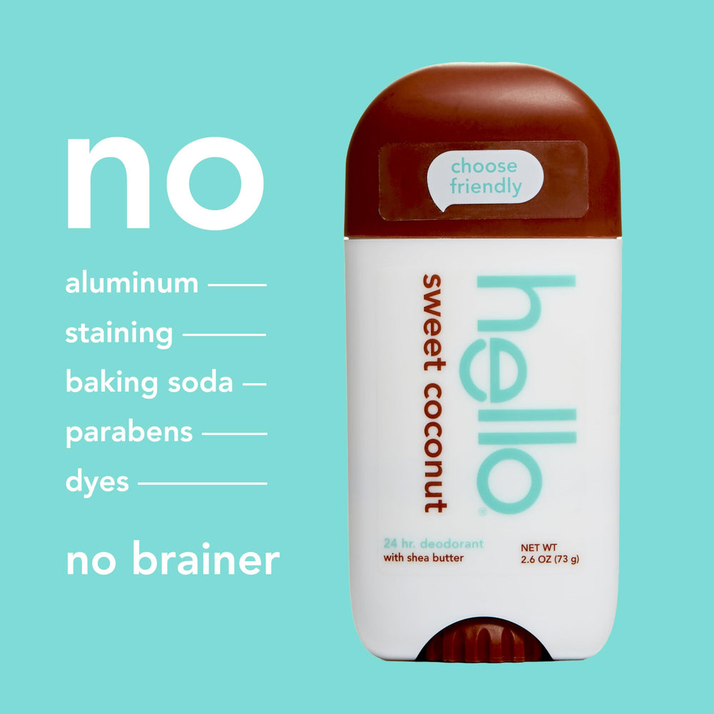 Hello Sweet Coconut applying the deodorant, smooth glide on skin.