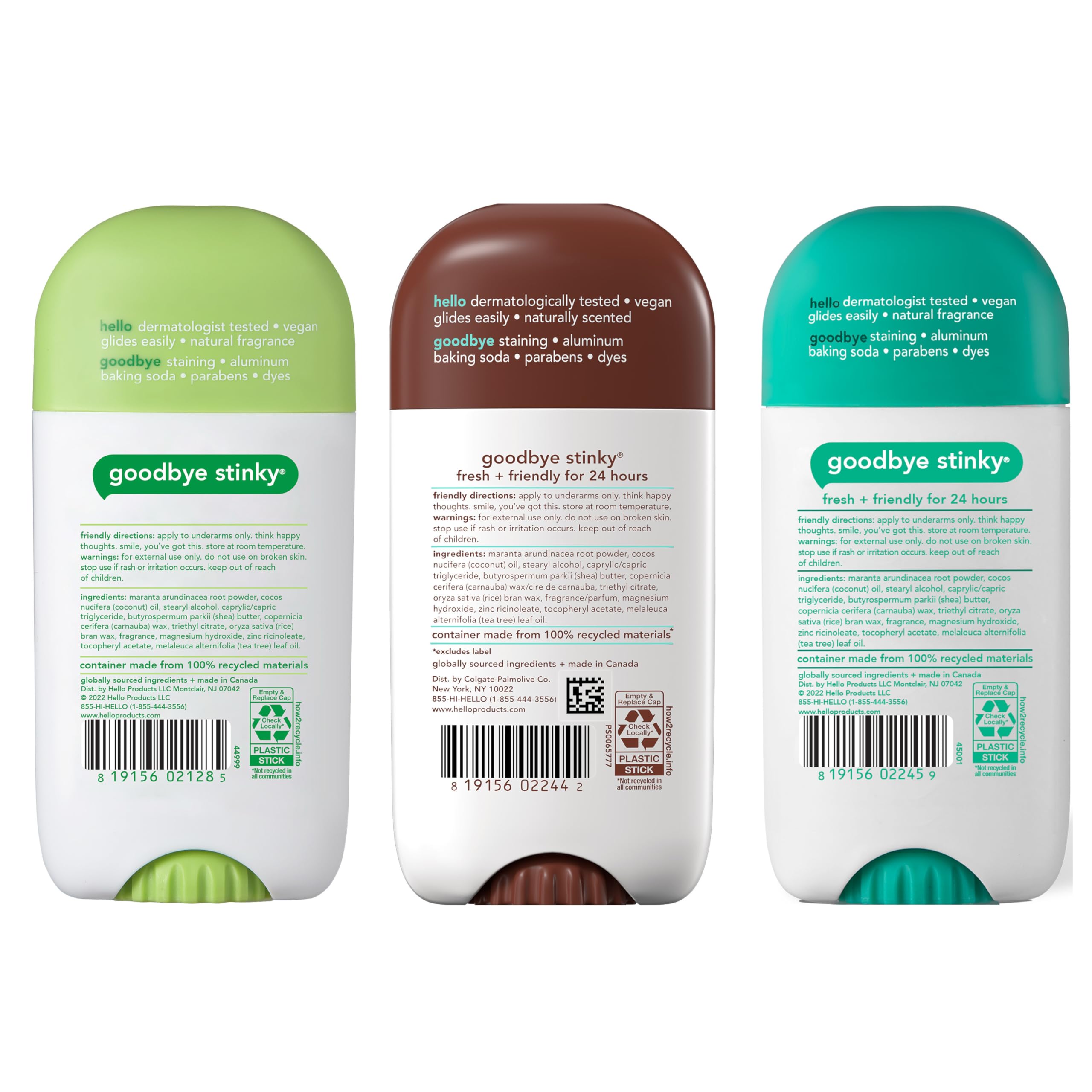 Hello vegan and dermatologist-tested label on packaging for reassurance.