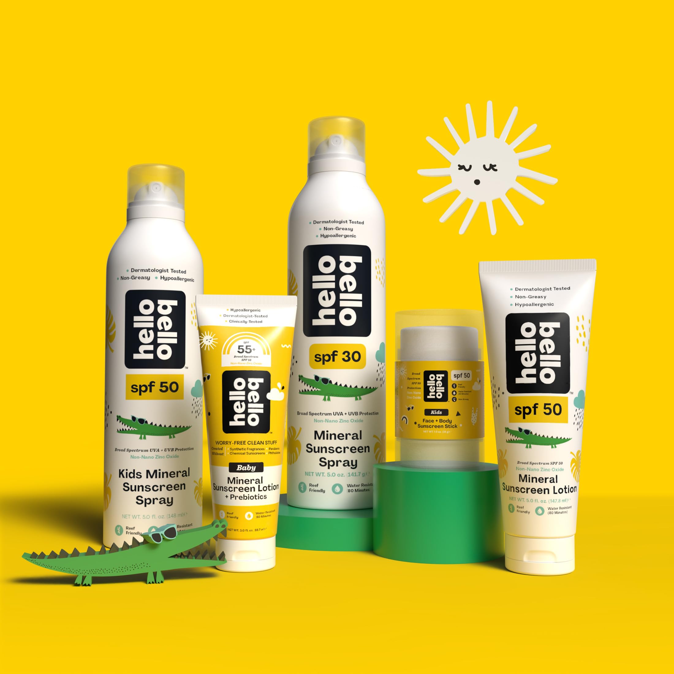 Hello Bello envase de 5 onzas, práctico para viajes.