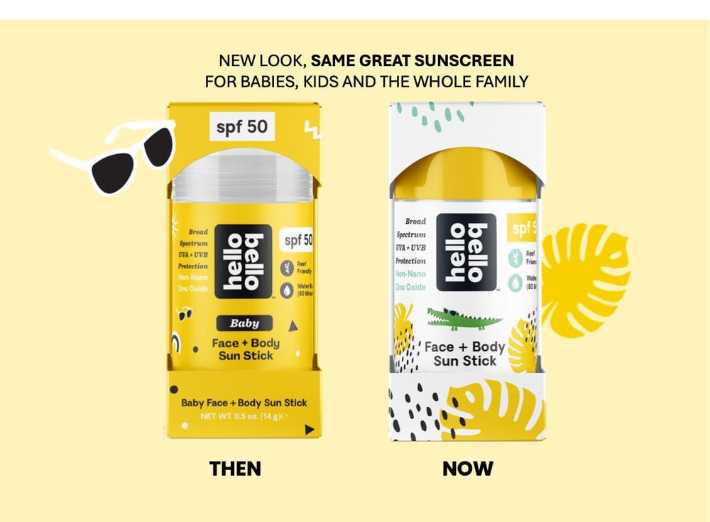 Hello Bello Mineral SPF 50 barra: aplicación precisa en la cara.