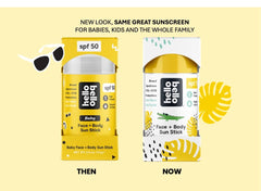 Hello Bello Mineral SPF 50 barra: aplicación precisa en la cara.