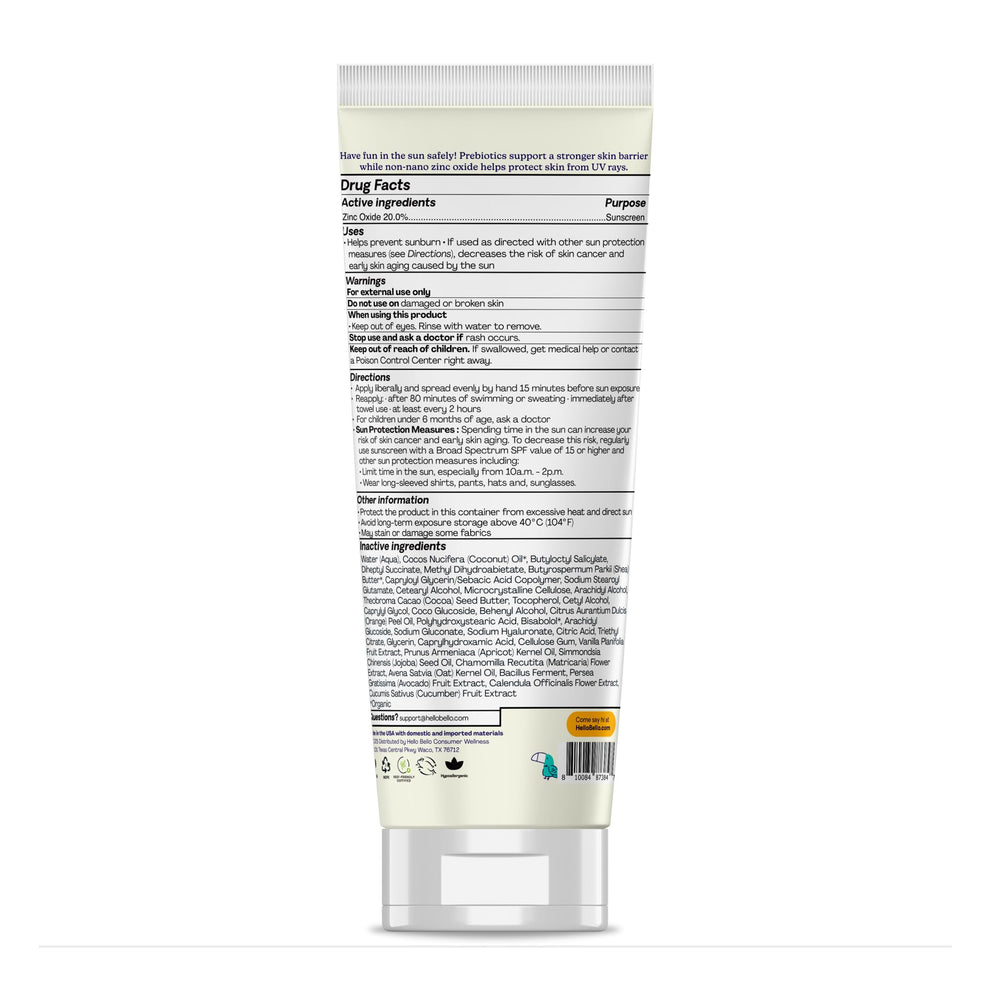 Hello Bello mineral SPF 55: protección amigable con el arrecife