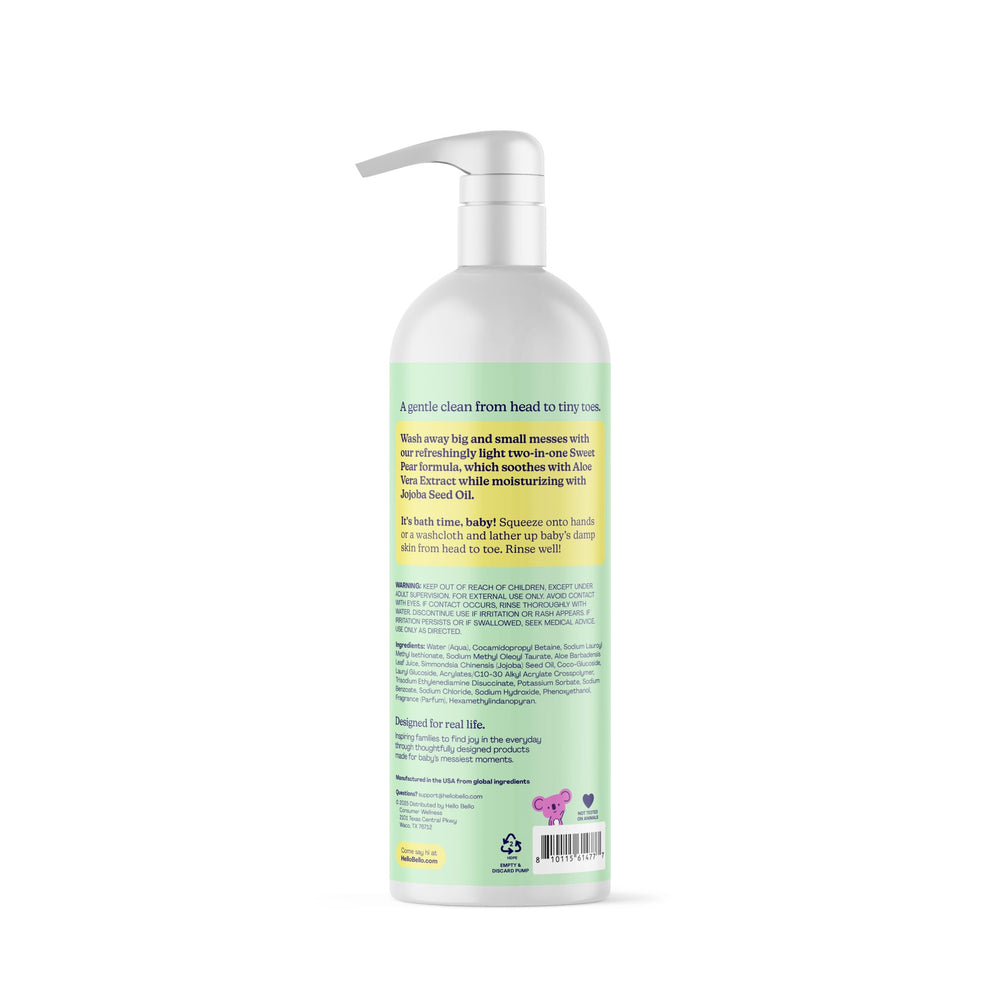 Hello Bello Sweet Pear aroma a manzana verde para baño fresco y agradable.