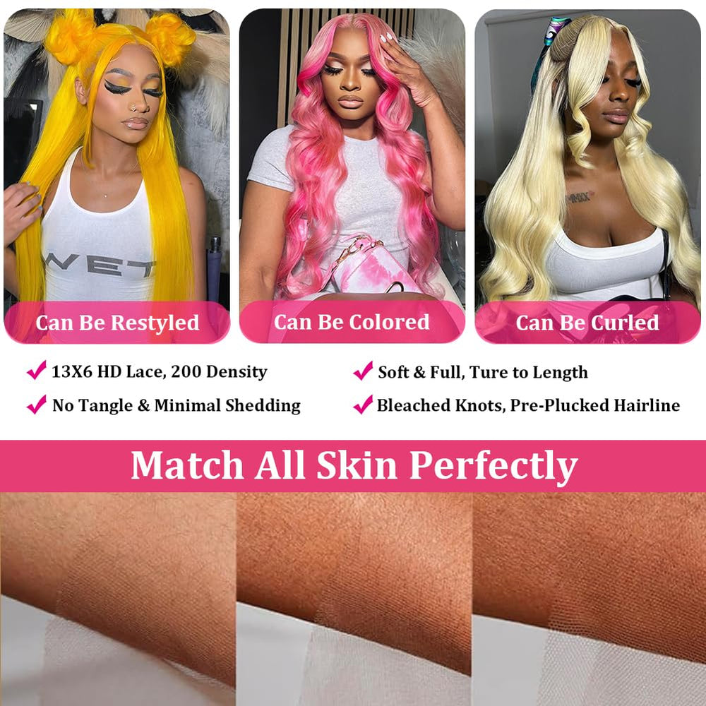 HELLOSH frontal wigs human hair for occasions showcases easy wear at weddings or parties.
