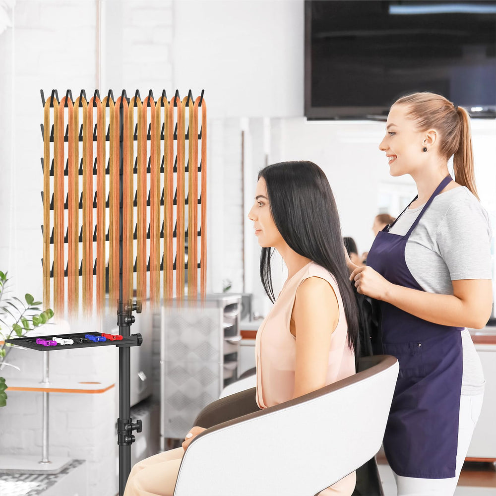 Hemndic Braiding Hair Rack tripod base provides stable stance for sessions.
