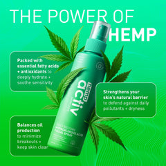 HEMPACTIV 8oz bottle shown as a portable skincare staple for daily use.
