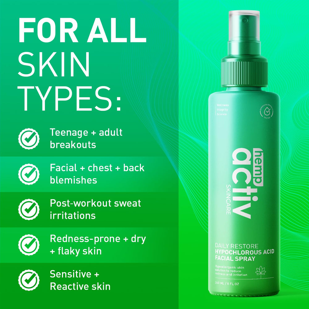 HEMPACTIV cooling mist delivers quick hydration after workouts.