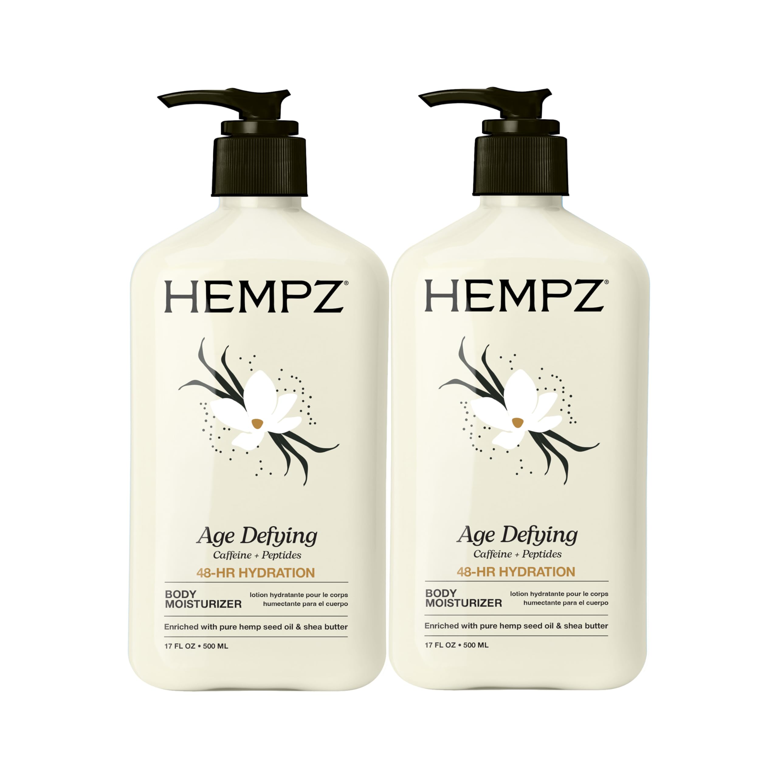Hempz Age Defying 2Pack bottle front for deep hydration.