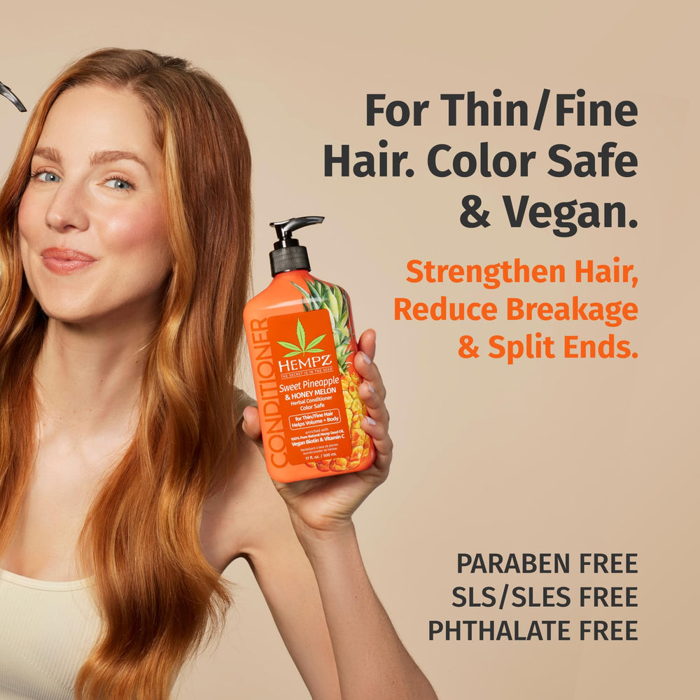 Hempz Biotin Conditioner with avocado oil and ginseng ingredients for moisture
