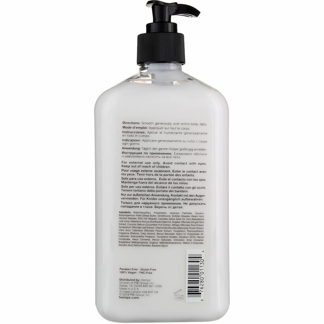 Hempz ingredients close-up featuring hemp seed oil and shea butter.