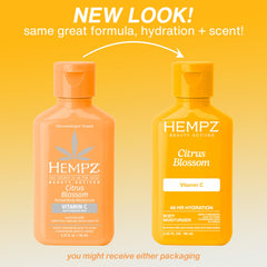 Envase de viaje Hempz Citrus Blossom de 66 ml.