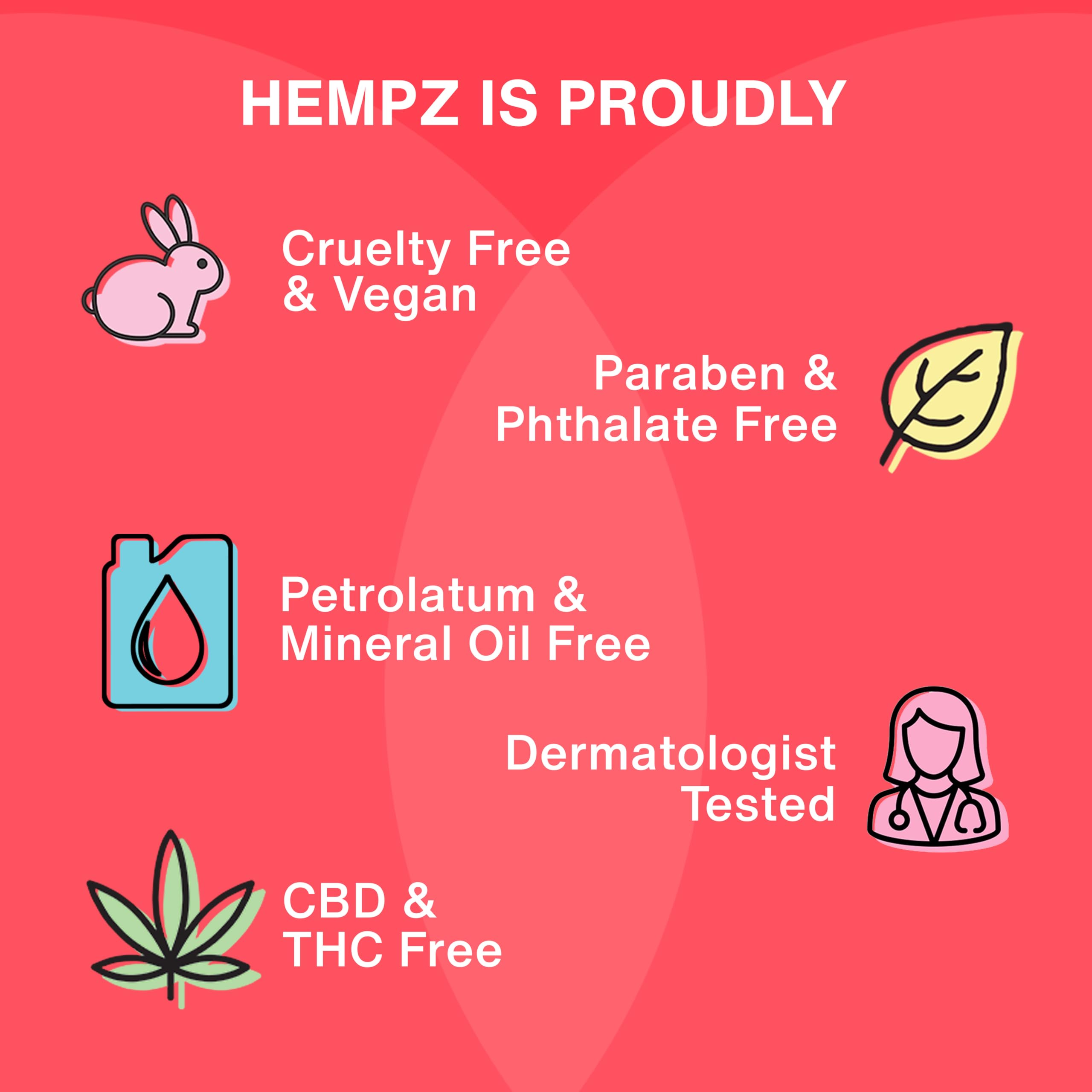 Hempz Conscious Choice label highlights vegan, cruelty-free and dye-free qualities