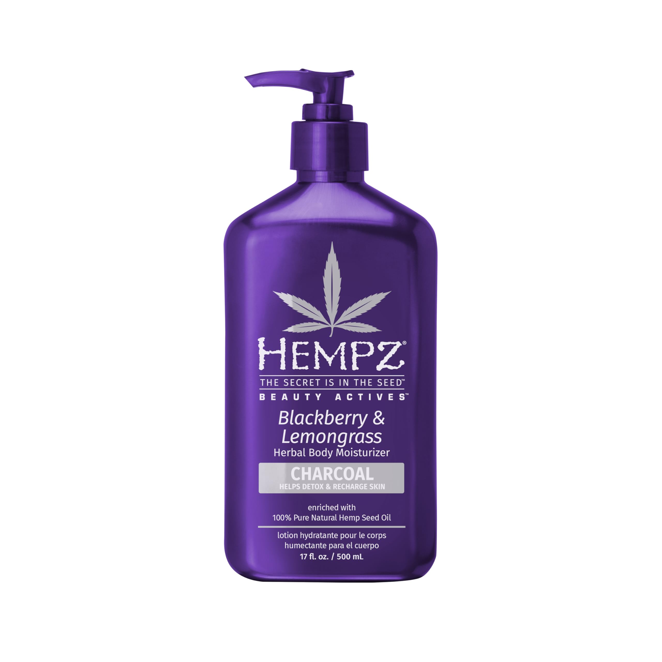Hempz crema corporal frambuesa y hierba de limón para hidratación duradera.