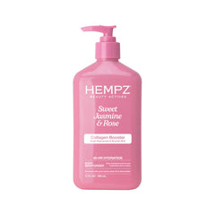 Hempz crema corporal Jazmín y Rosa, aroma delicado para piel suave.