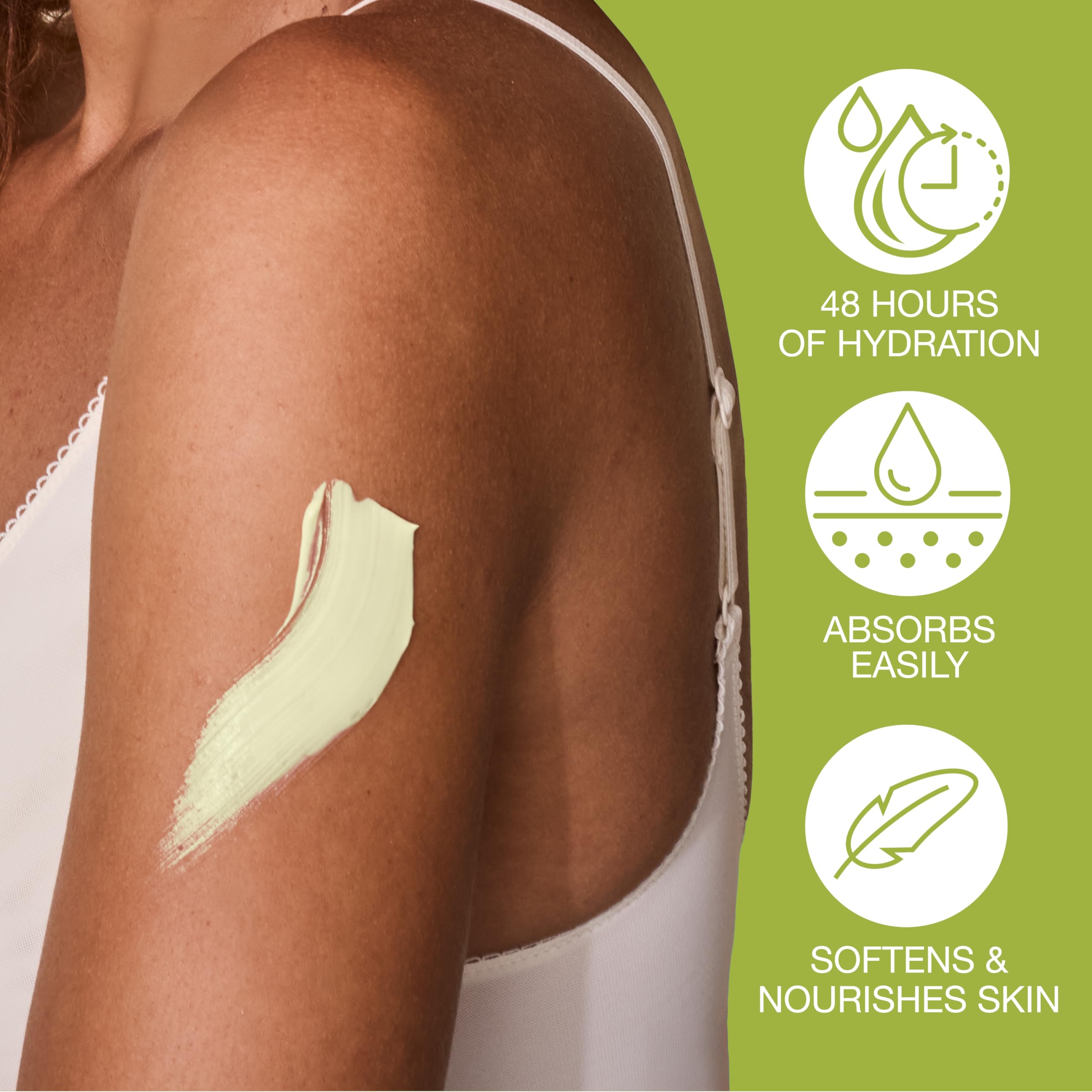 Hempz crema corporal absorcion rapida sin grasa en piel.