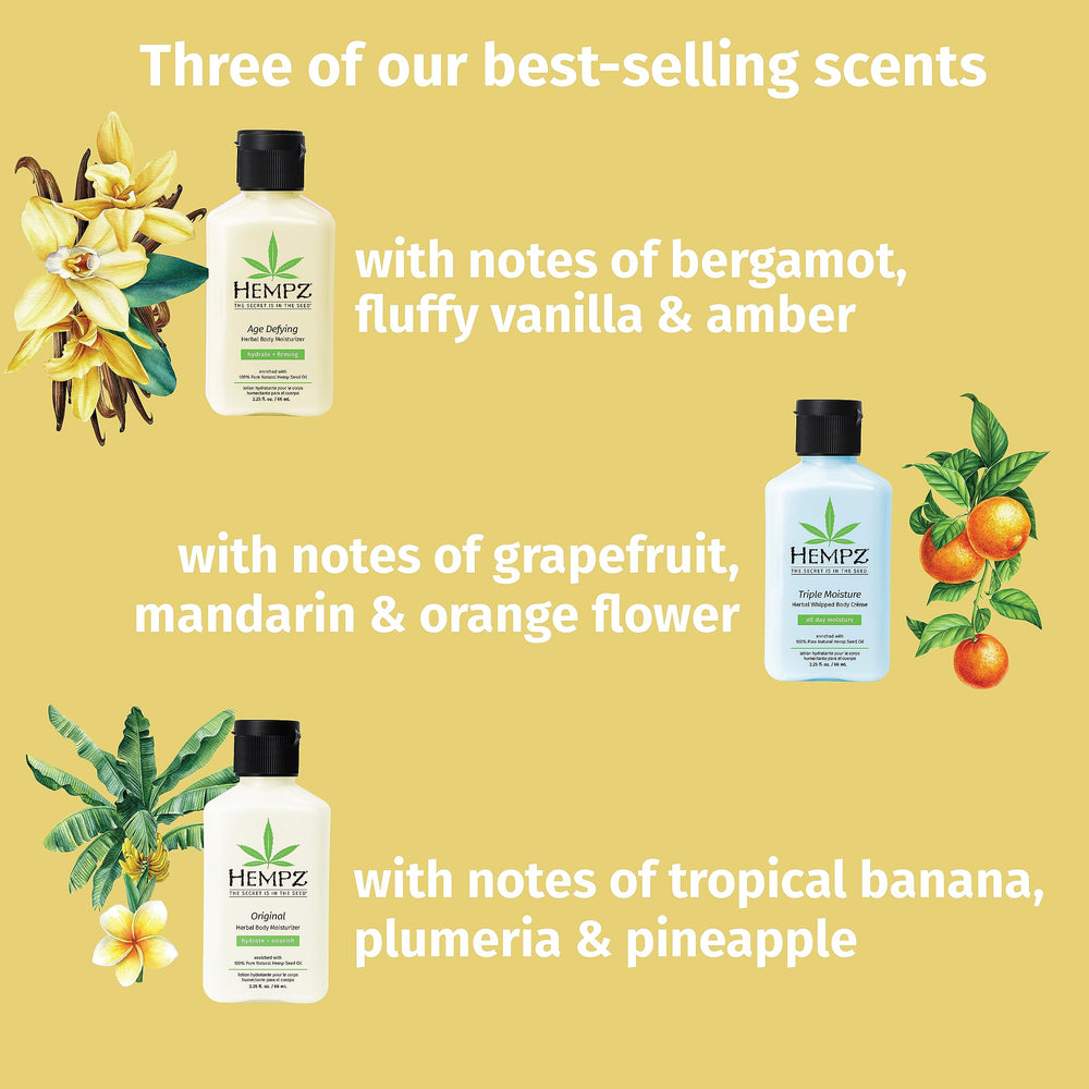 Hempz crema original mini corporal para hidratación y brillo saludable