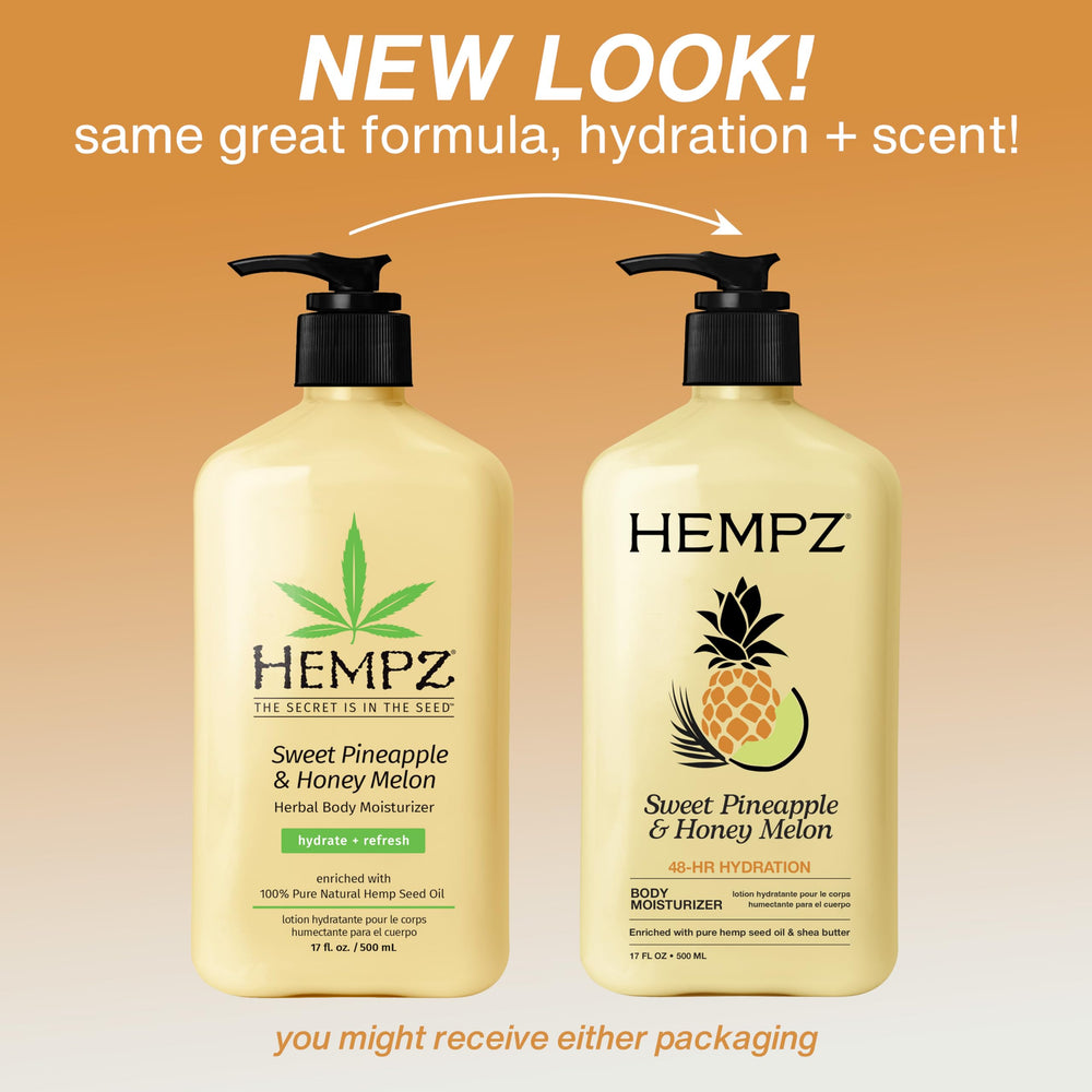 Hempz Loción cuerpo: aroma melón y piña para perfumar la piel.