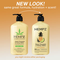 Hempz Loción cuerpo: aroma melón y piña para perfumar la piel.