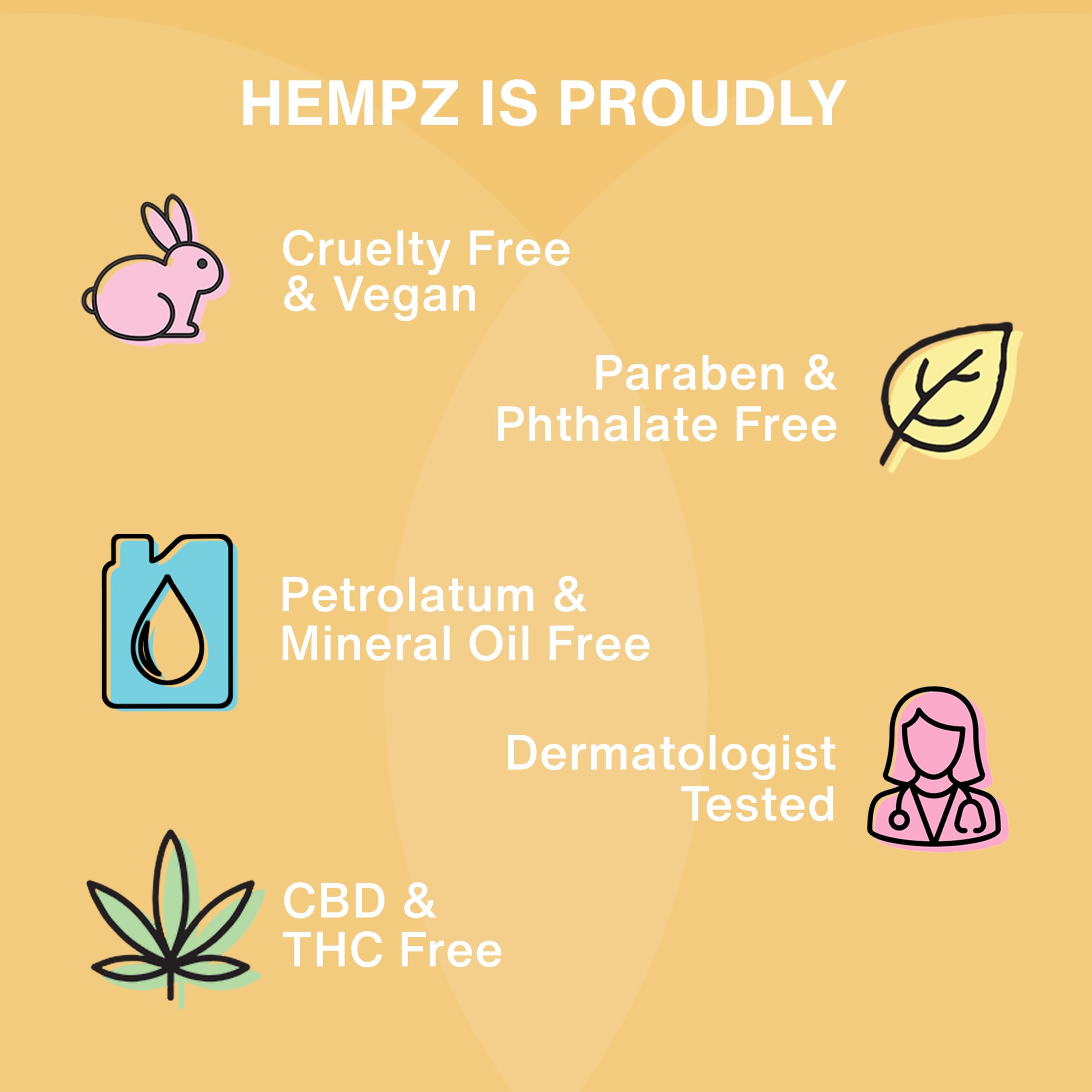 Hempz crema ultraligera: envase en EE. UU. y fórmula vegana.