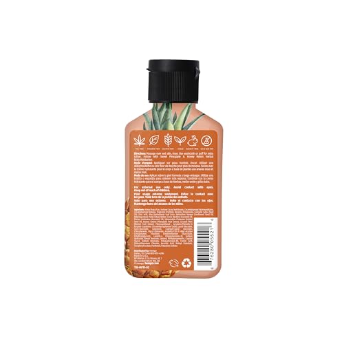 Textura espumosa del gel de ducha Hempz mini para duchas refrescantes