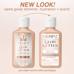 Hempz Glow Getter bergamot amber fragrance offers fresh scent