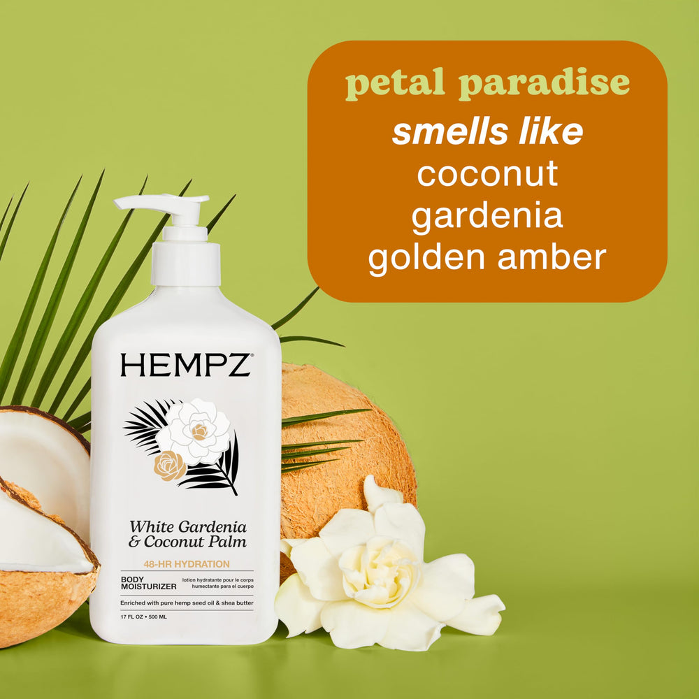 Hempz ingredientes naturales manteca karite aceite coco para piel suave