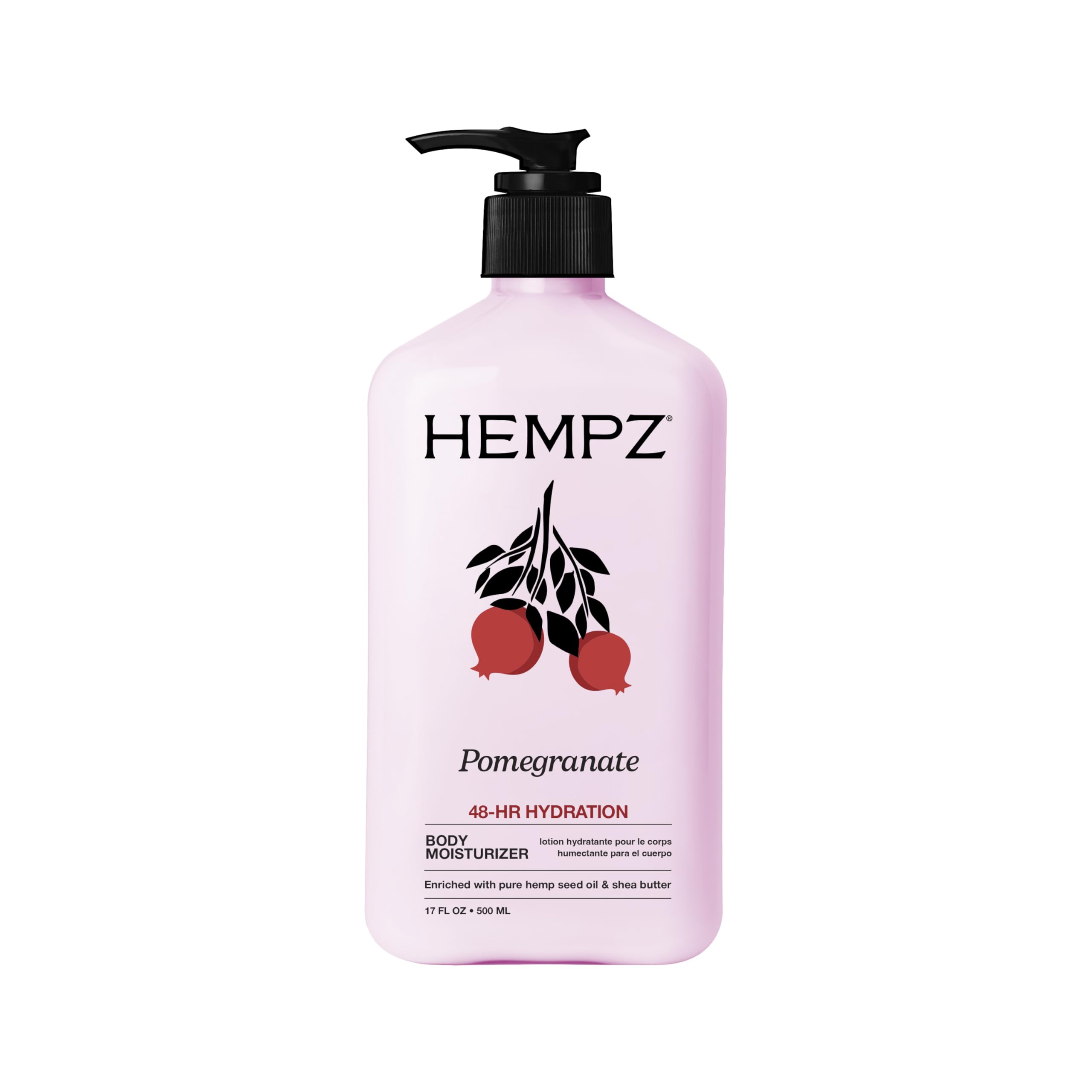 Hempz Loción Corporal: detalle de la botella para uso diario