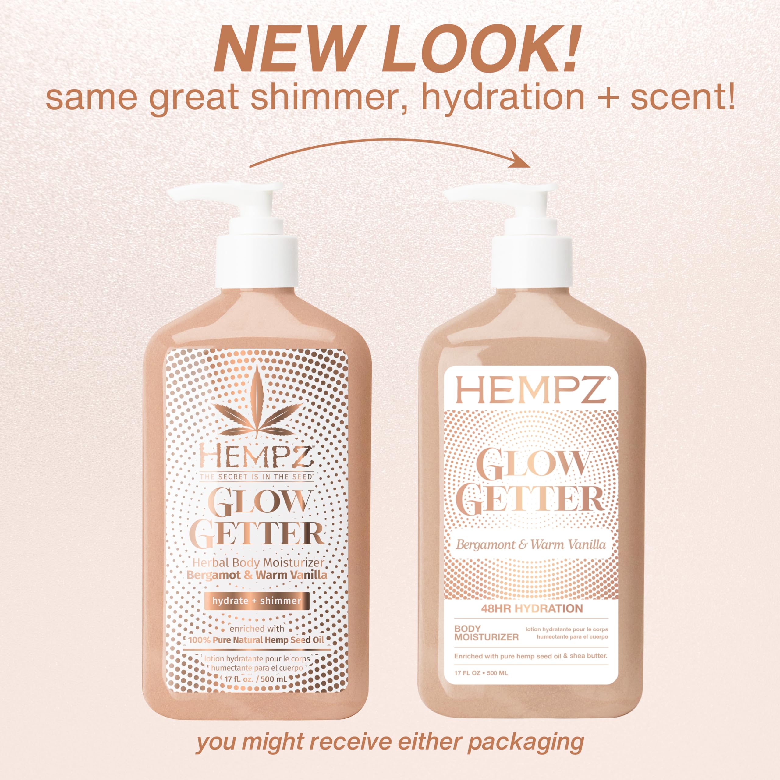 Hempz Loción Corporal Mica: brillos sutiles para un acabado luminoso