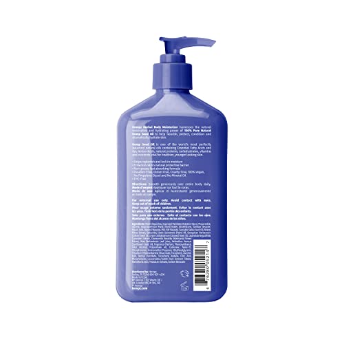 Hempz Loción corporal textura crema, aplicación suave para piel seca.