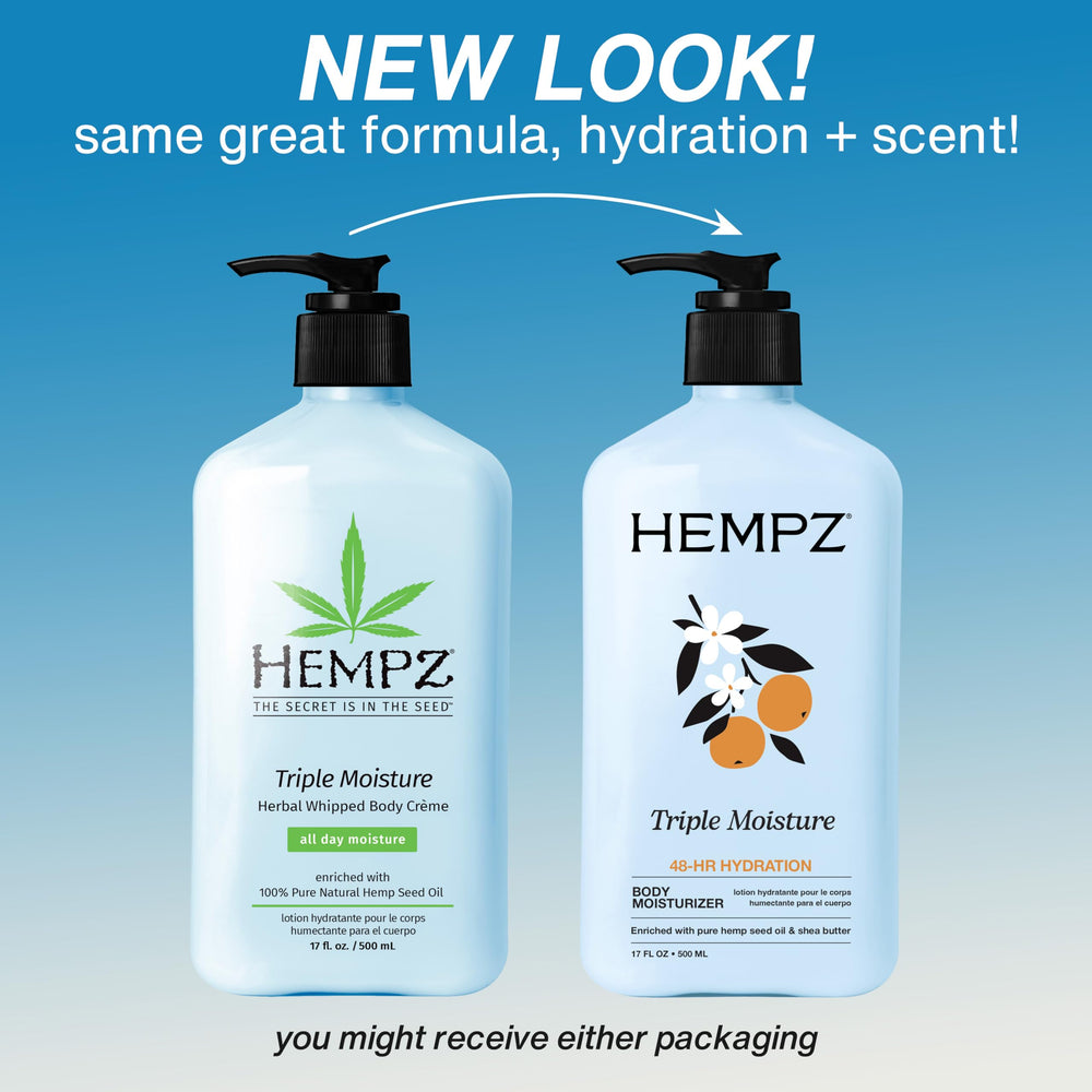 Hempz Manteca de karité y aceite de almendra dulce, antioxidantes y firmeza para la piel.