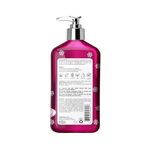 Frasco de Hempz Merengue Menta Rosa crema corporal, aplicación diaria