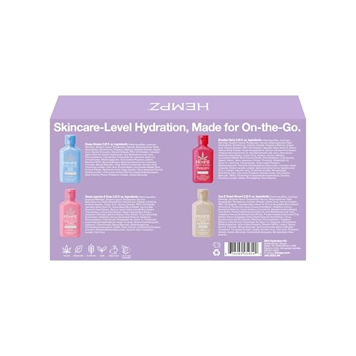 Hempz jazmín dulce y rosa mini hidratante con aroma floral suave