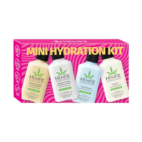 Hempz Mini Piña Dulce y Melón: aroma frutal para piel suave.