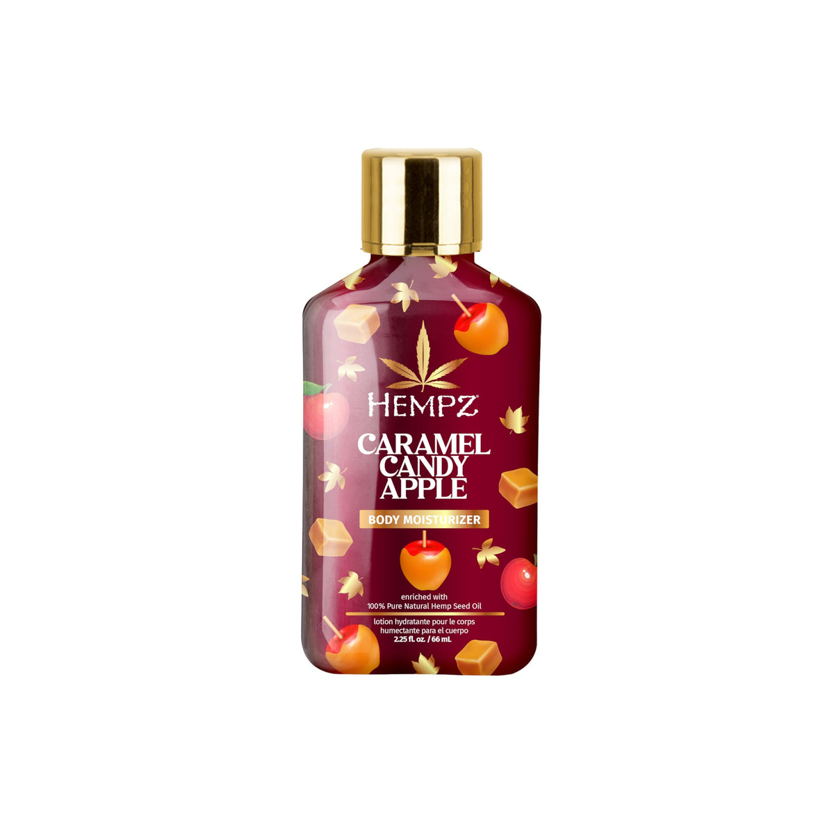 Hempz Mini Loción Corporal Manzana caramelizada: hidratación suave y uso diario.