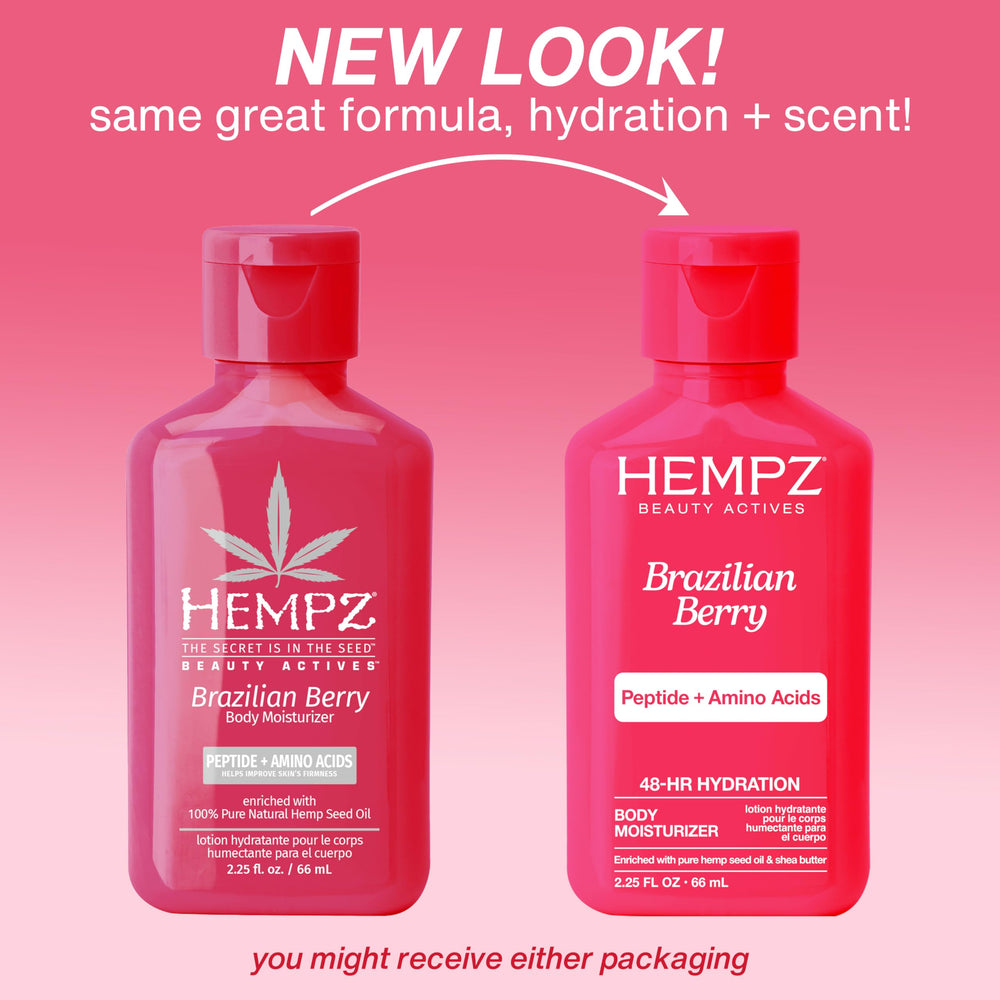 Loción Hempz Mini con aceite de cáñamo nutre piel seca