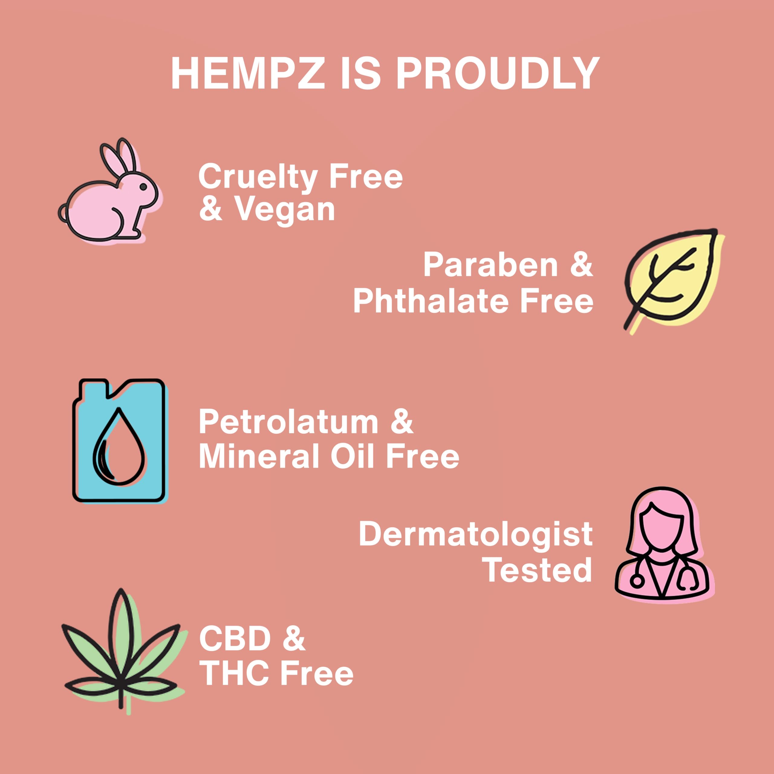 Fórmula vegana y libre de crueldad, Hempz cuida sin irritantes.