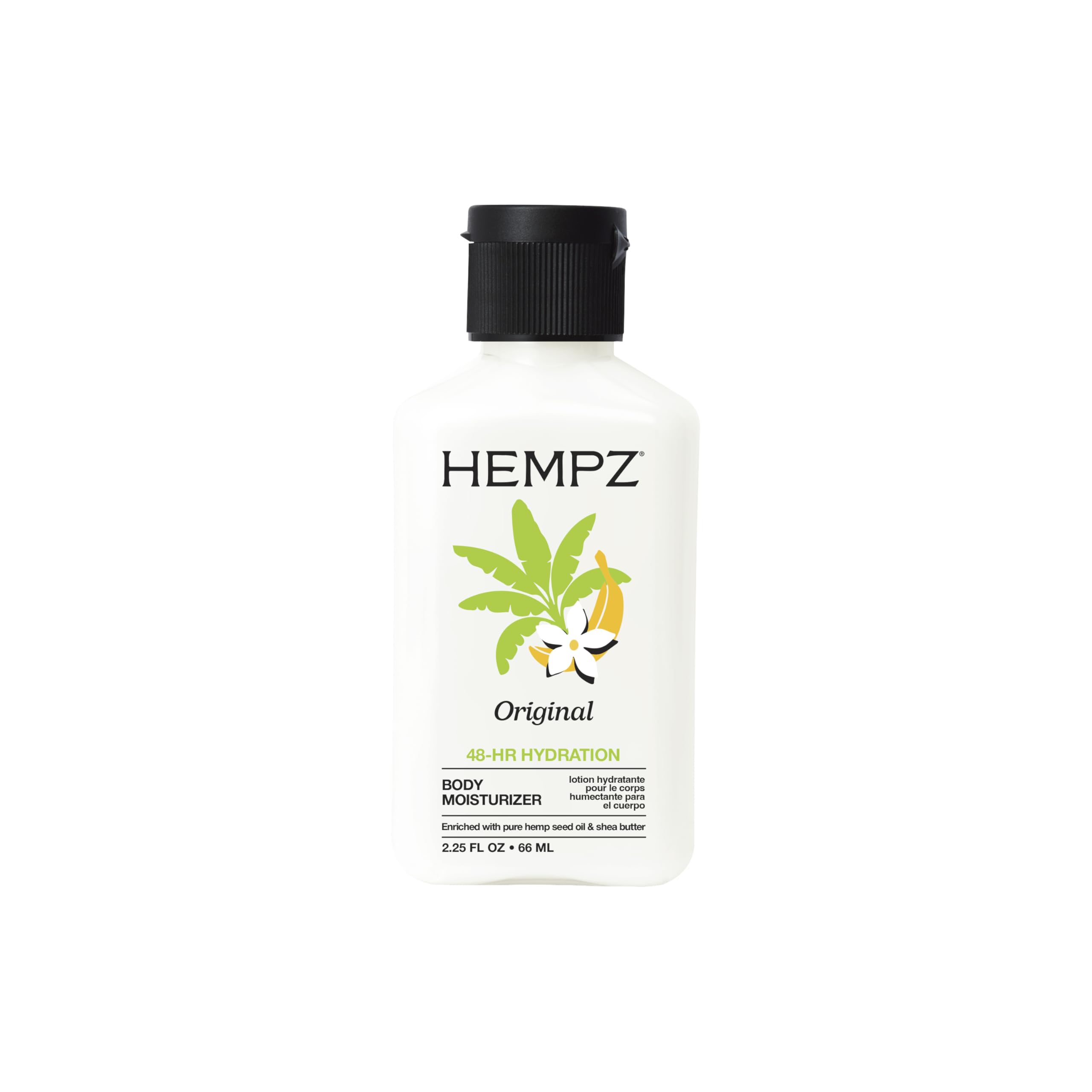 Hempz Mini Original loción corporal con aroma banana y floral para hidratar.