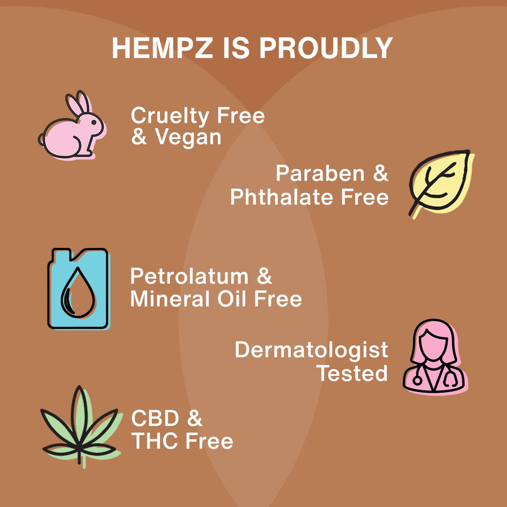 Hempz Mini Vanilla Lux hidratante natural, uso diario para piel suave.