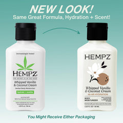 Hempz lotion on hand demonstrating quick absorption for smooth skin.