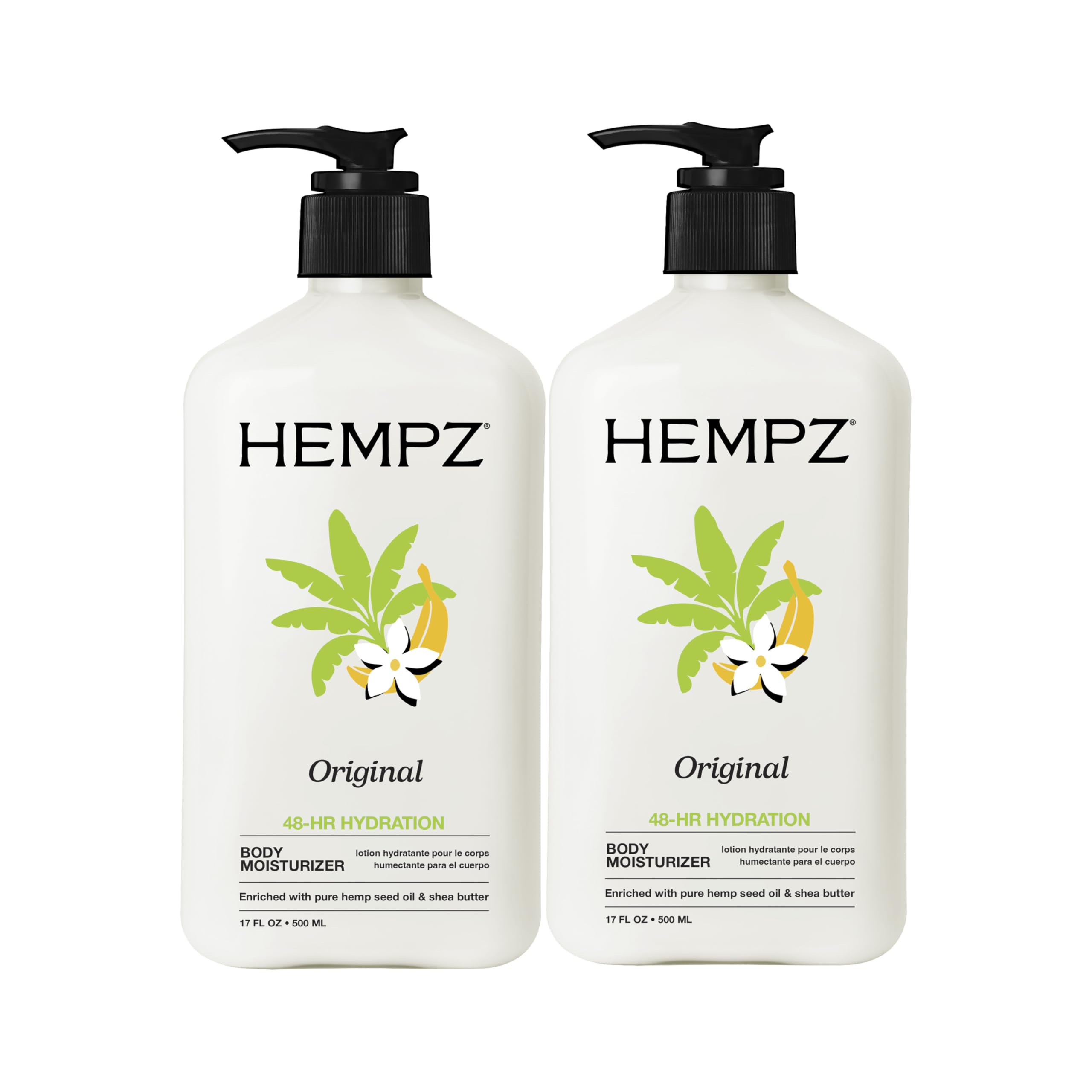 Hempz Original bottle featuring natural hemp seed oil for deep hydration